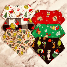 Load image into Gallery viewer, Grinch Bandana Bibs
