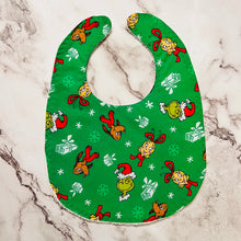 Load image into Gallery viewer, Grinch Toddler Bibs
