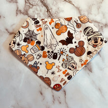 Load image into Gallery viewer, Mickey &amp; Minnie Halloween Bandana Bibs
