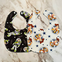 Load image into Gallery viewer, Buzz &amp; Woody Toddler Bibs
