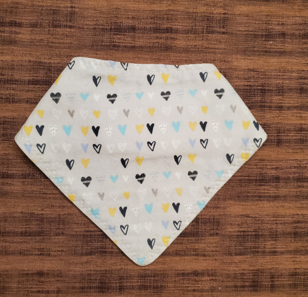 Blue Heart Bandana Bib