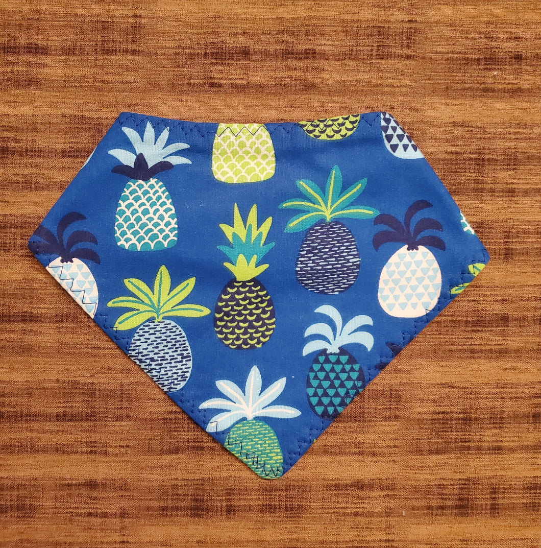 Blue Pineapple Bandana Bib