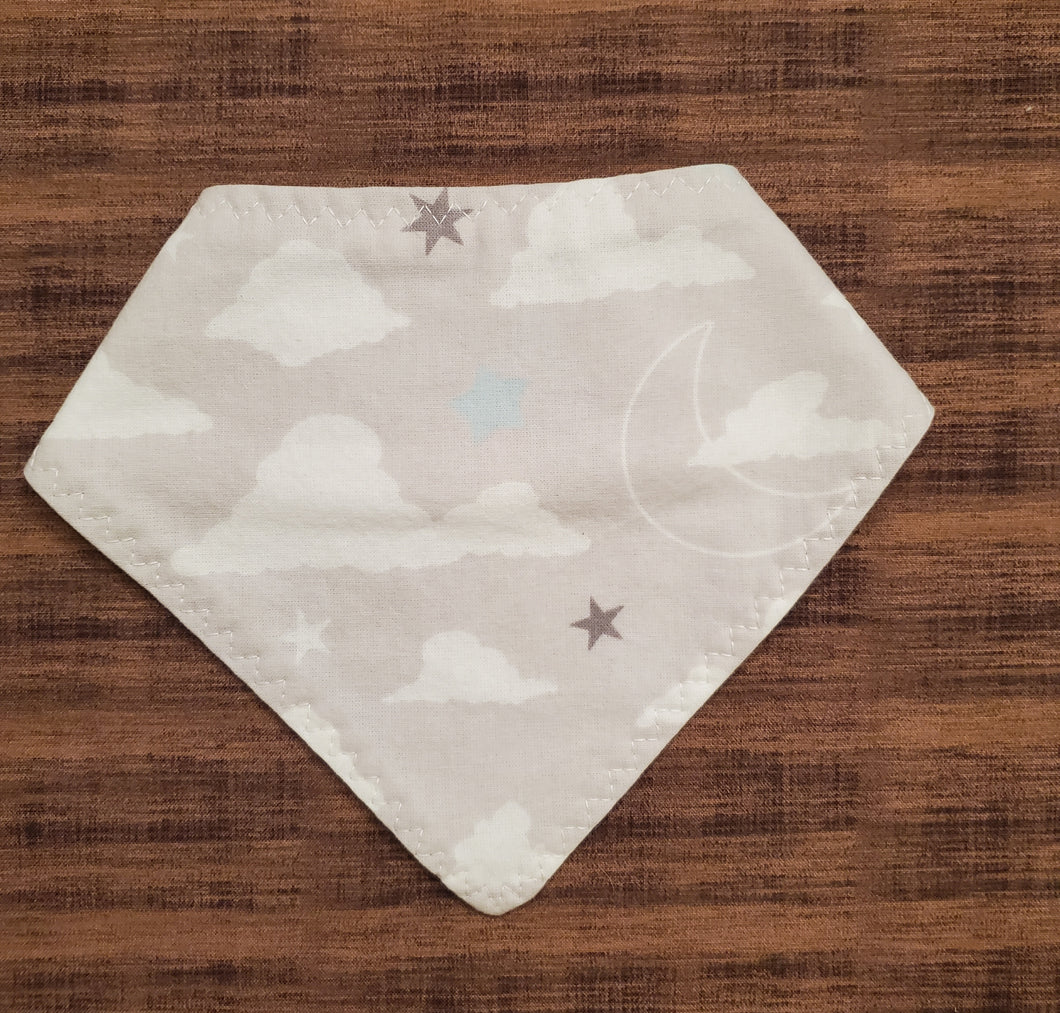 Gray Clouds Bandana Bib