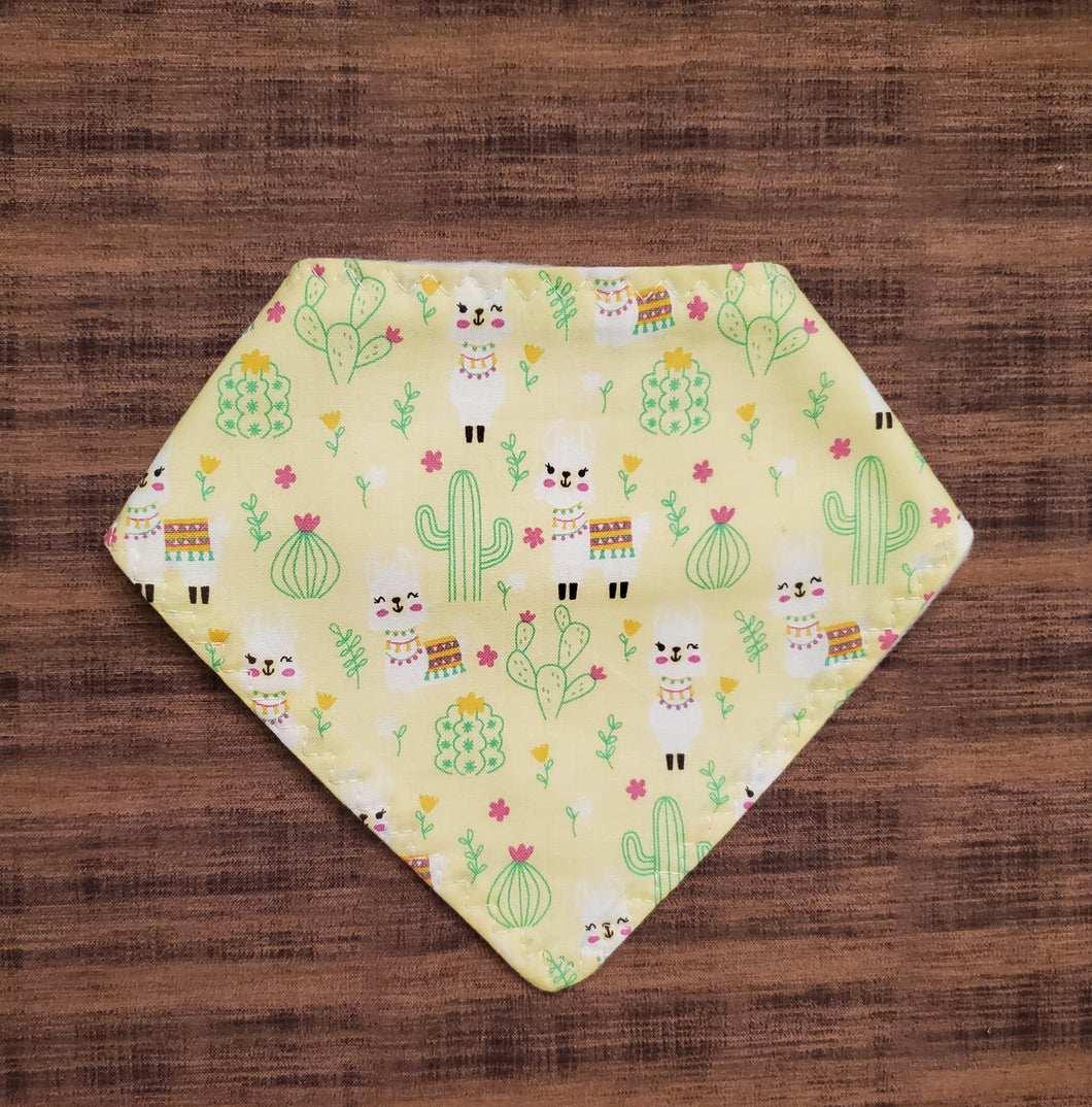 Yellow Llama Bandana Bib