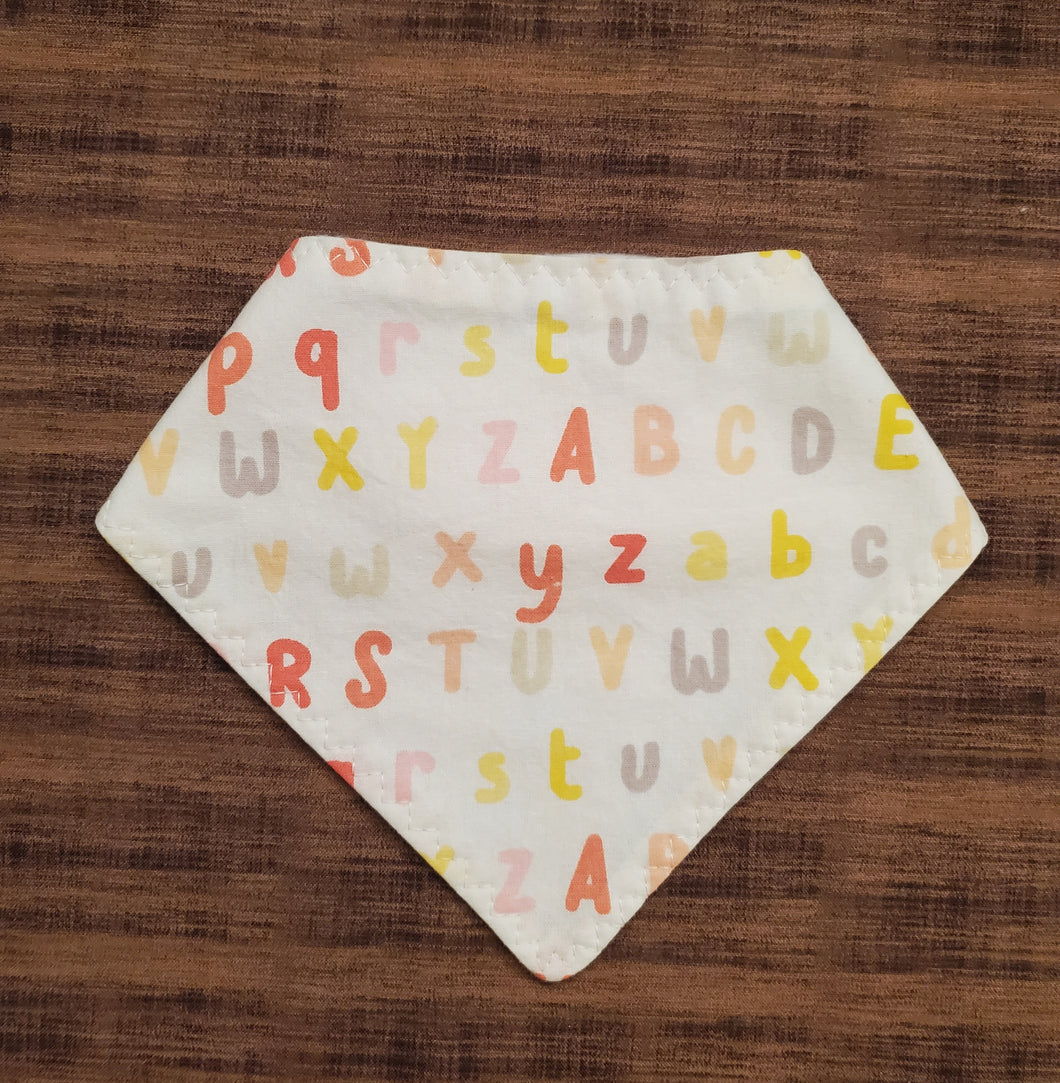 Pink ABC's Bandana Bib