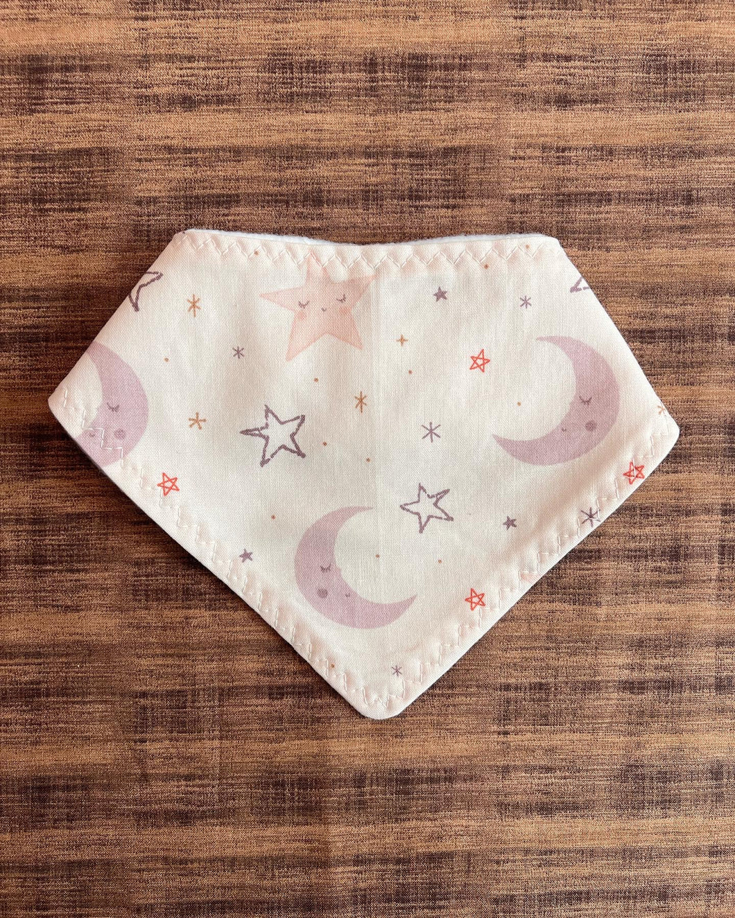 Purple Moon n Stars Bandana Bib