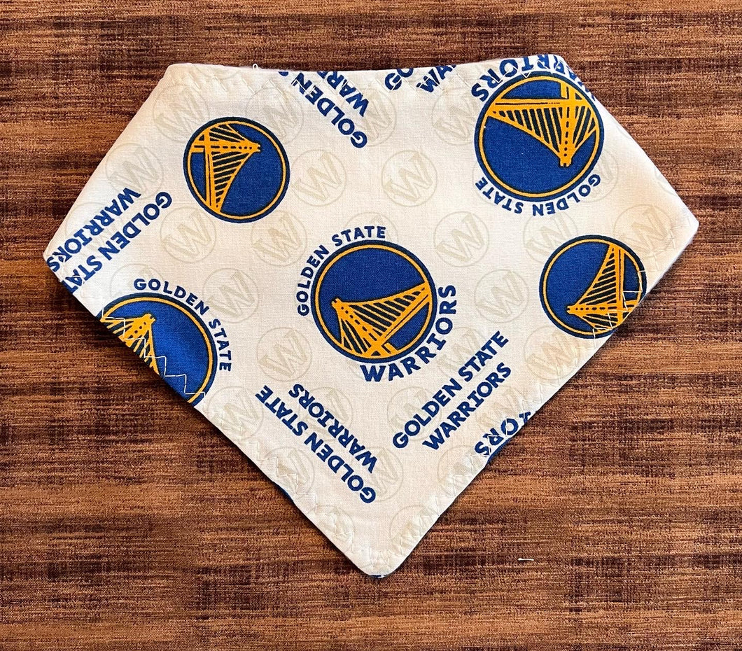 Warriors White Bandana Bib