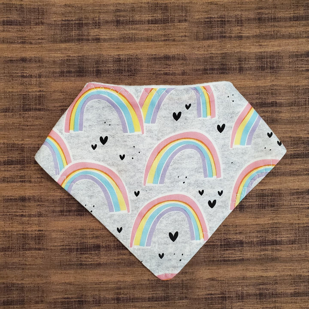 Gray Rainbow Bandana Bib