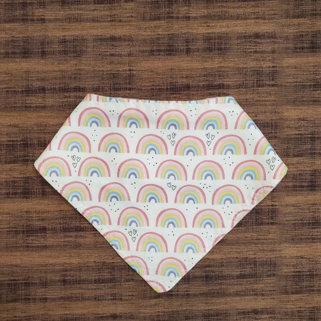 White Rainbow Bandana Bib