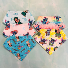 Load image into Gallery viewer, Lilo &amp; Stitch Bandana Bibs
