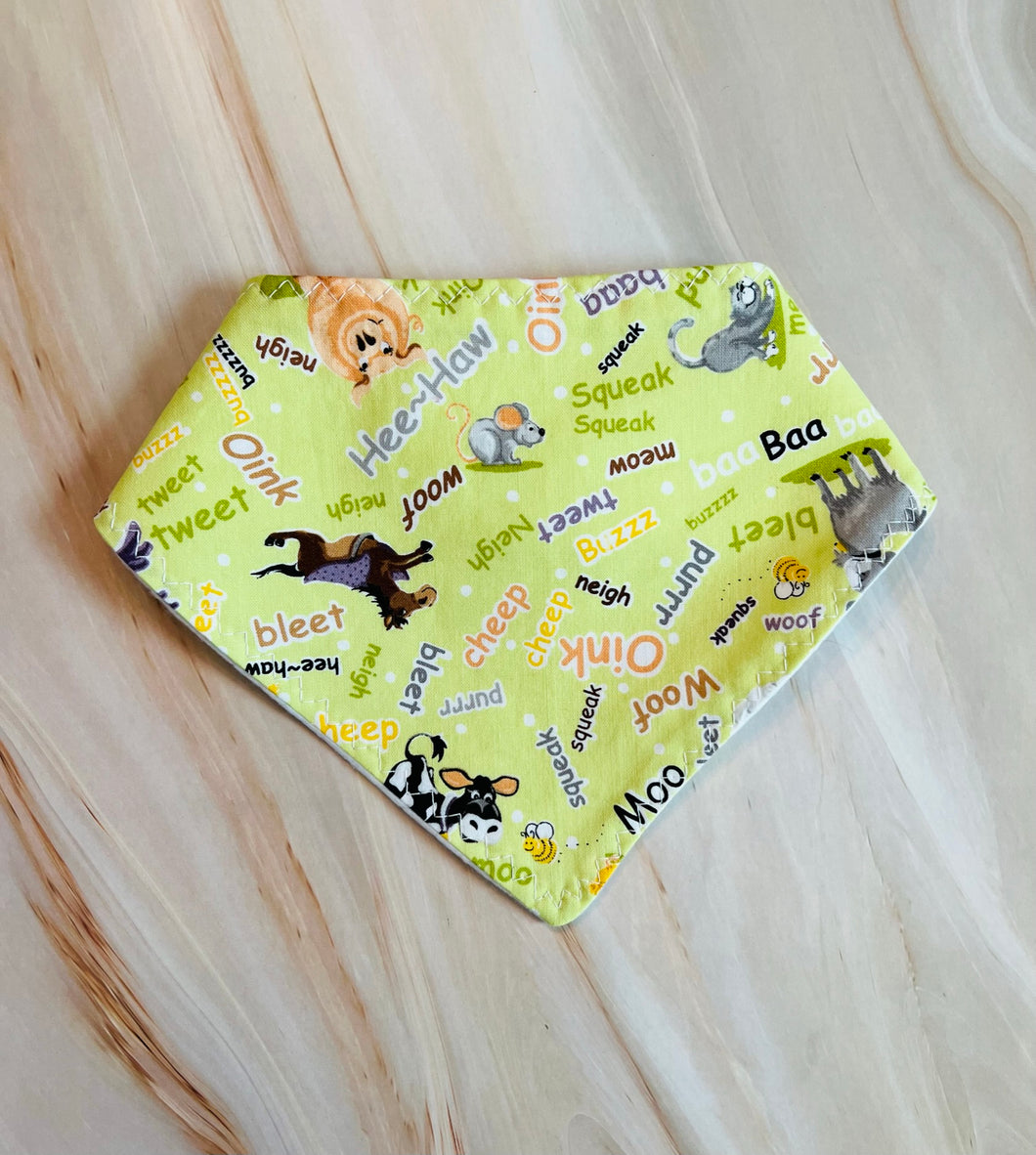 Moo Farm Animals Bandana Bib