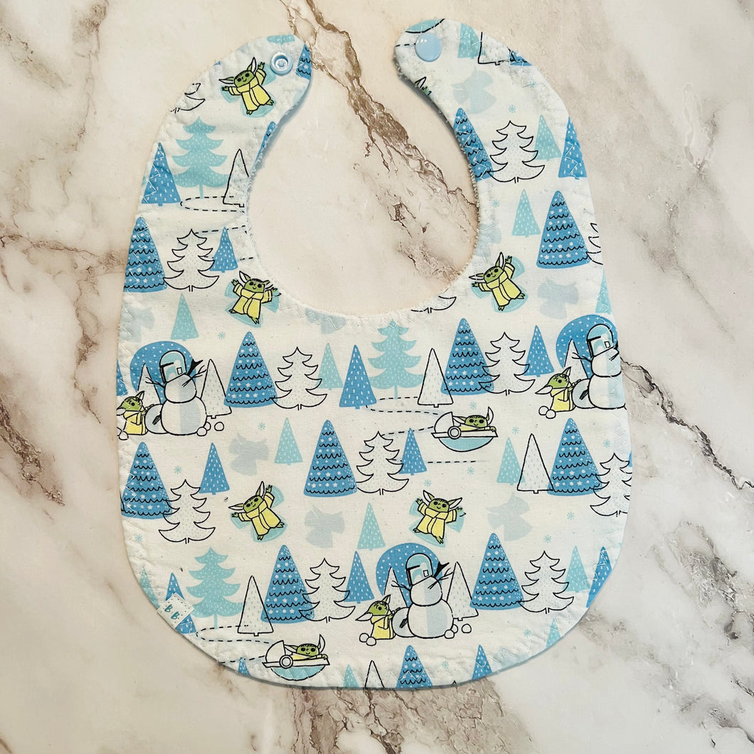 Christmas Baby Yoda Toddler Bib