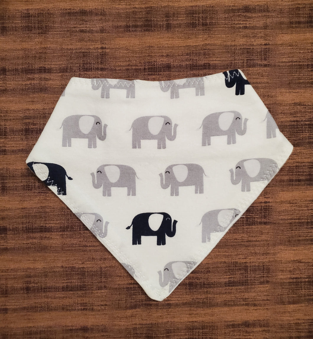 Blue Elephants Bandana Bib