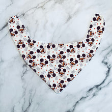 Load image into Gallery viewer, Groovy Mickey &amp; Minnie Bandana Bibs
