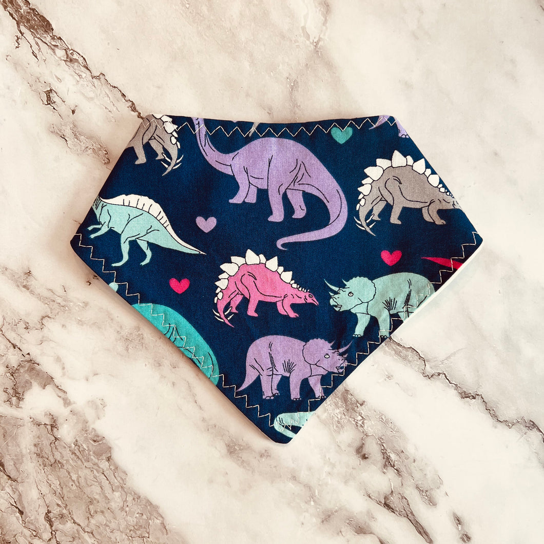 Dino Hearts Bandana Bib