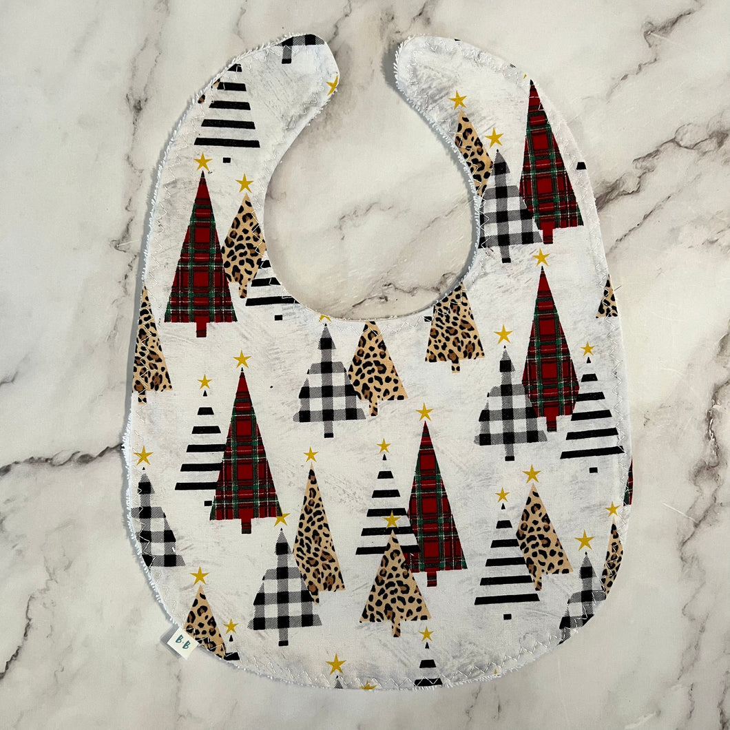 Christmas Trees Toddler Bib