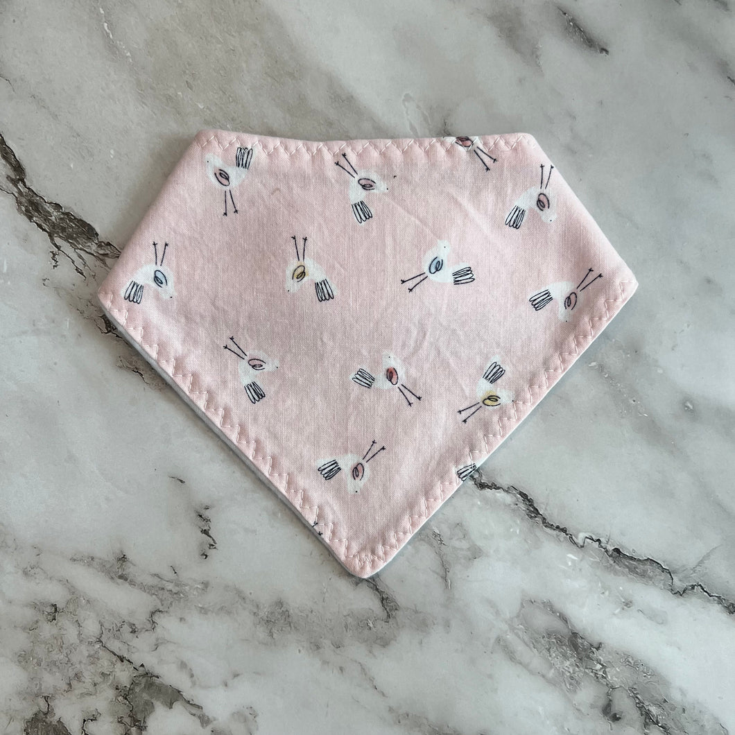 Pink Birds Bandana Bib